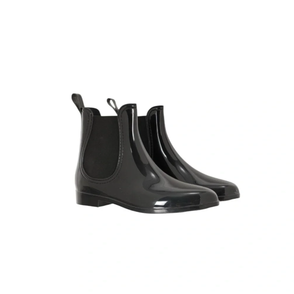 New INC International Concepts Girls Raelynn Black Rain Ankle Boots Fall Winter